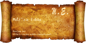 Móza Edda névjegykártya